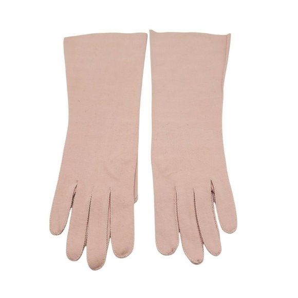 Crescendoe Accessories - Pink Crescendoe Leather Tailored Size 7 Driving Gloves Womens Vintage Mid Cent